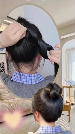 KOREAN STYLE EASY BUN ✨#hair #trending #reels ‪@Beauty.Secret1‬ ‪@shagunstyle‬ #explore #youtubeshorts