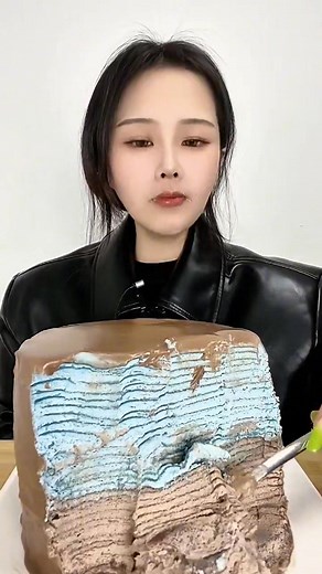 Chocolate Mille Crepe Cake | Satisfying Asmr Videos | Jiao Asmr | Jiao Asmr