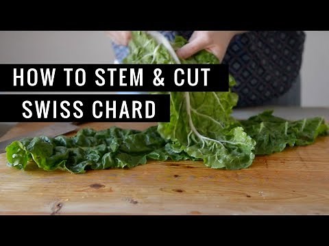 How To Stem and Cut Swiss Chard