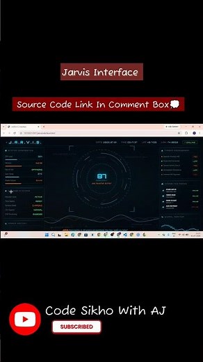 Code Like Tony Stark - JARVIS Interface Tutorial and Source Code 🤖📊 #IronMan #CodeSikho