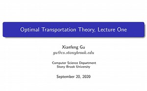 Lecture 1 - Optimal Transportation Theory