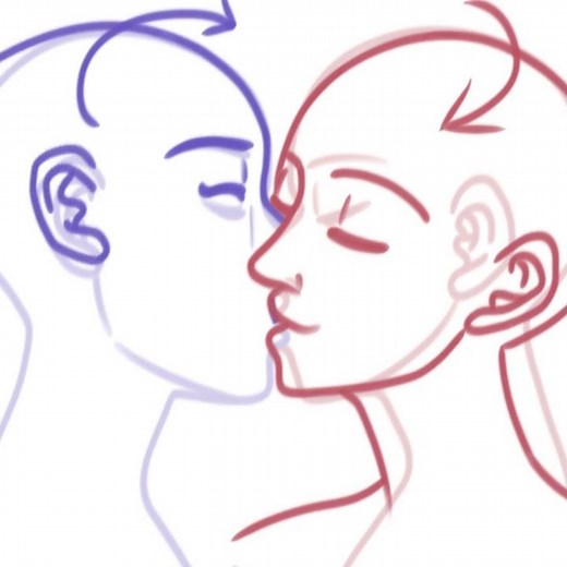 How to Draw People Kissing 🙈 Easy Side View