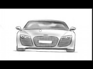 how to draw a audi r8 step by step easy
