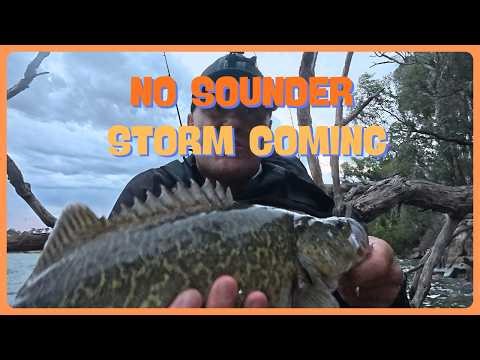Broken Fish Finder. Stormy Weather. And Finally a Murray Cod.