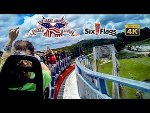 2021 Great American Scream Machine Roller Coaster On Ride Back 4K POV Six Flags Over Georgia