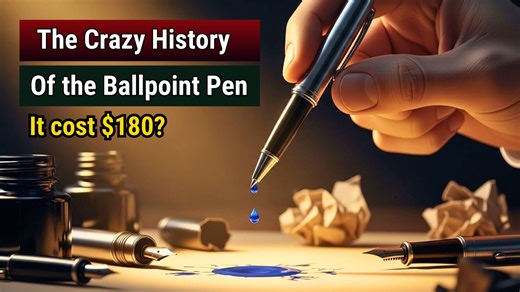The Crazy History of the Ballpoint Pen 🖊️ Did you know the first ballpoint pens were used by WWII pilots because they didn't explode in the sky? ✈️ And the first ones sold in the US cost $180 in today's money? Here is the true story of how the pen was invented. #History #Inventions #Writing #Bic #Facts #DidYouKnow #TechHistory | Fresh Hint