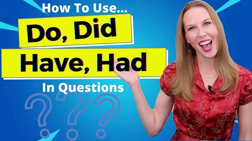 In this English grammar lesson, learn how to use "do, did, have, had" in question form. You'll learn the correct sentence structure for using "do, did, have, had" in question form. Watch the lesson now... | JForrest English