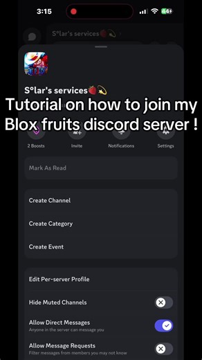 Join My Blox Fruits Discord Server Tutorial