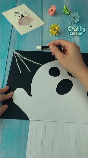 Easy Paper Ghost Craft in 1 Minute 👻 | Last Minute Halloween DIY