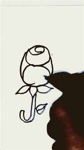 Easy Rose Drawing for Beginners | Simple Step-by-Step Rose Sketch Tutorial #rose #rosepainting