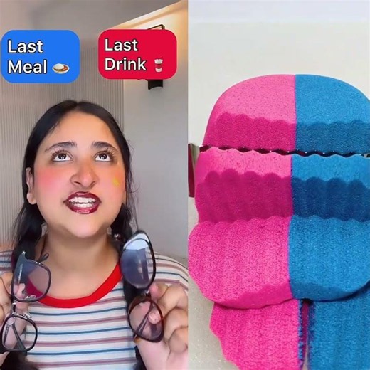 Last Meal 🍽️ + Last Drink 🥤 Challenge 😱 | Most Satisfying Split Screen #shorts#satisfying