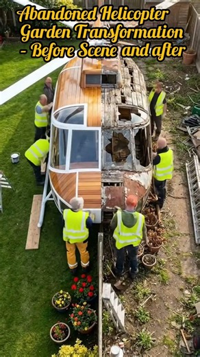 Abandoned Helicopter Garden Transformation#CreativeTransformation #RustyVibes #shorts #aivideo