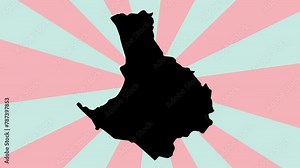 Santa Elena map in Ecuador with rotating background