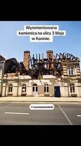 1.Wyremontowana kamienica na ulicy 3 Maja w Koninie. 2. Konińscy "Faceci w czerni" w Starym Kinie. Starówka. 3. Wyremontowana kamienica na Placu Zamkowym. #koninskiewidoki #konin #starówka #ai | Konińskie Widoki