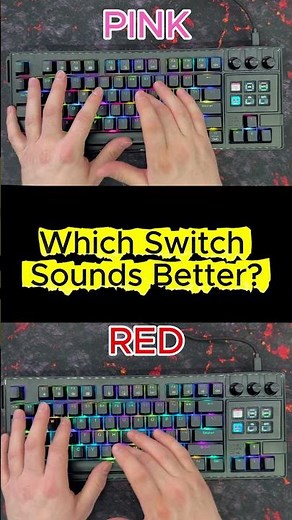 Which Switch Sounds Better? Pink vs Red #mechanicalkeyboard #switches #asmr