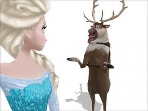 FROZEN MMD Elsa and sven (omfg its a dinosaur)