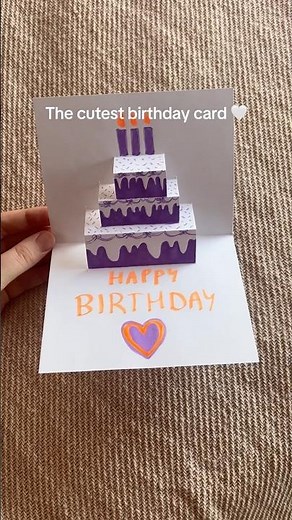 DIY pop up birthday card tutorial - perfect last minute birthday gift 💕 #birthdaygift #diycard