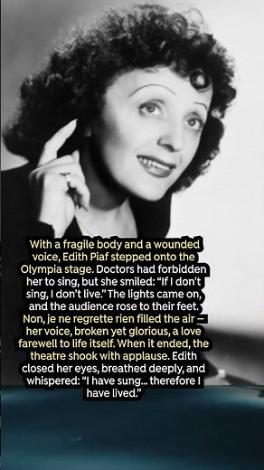 Edith Piaf’s Last Applause