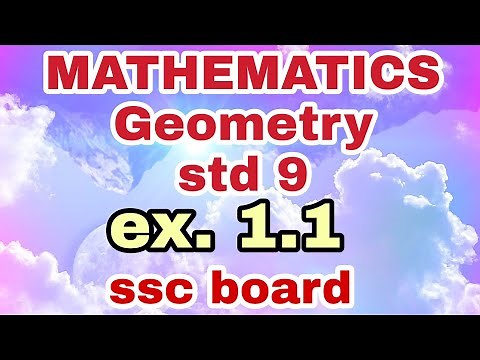 Basic concepts in geometry | geometry Class 9 | practice set 1.1 Maharashtra State board