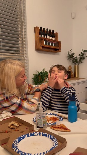 My mom is French and lives in France. I hadn’t seen her since the end of 2019. Charlie was 6 years old last time she saw him. He used to play with her hair. His stims have gotten more aggressive but I still feel like it’s his way of communicating with her… who knows ❤️ #profoundautism | Eileen Lamb