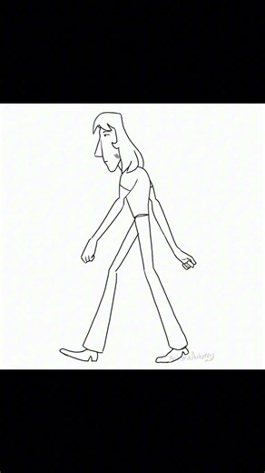 Roger Waters rough walk cycle animation