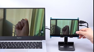 APROTII RasPi Screen, 7 inch Portable Monitor 1024X600 IPS USB HDMI Touchscreen Monitor, Compatible with RasPi 4 3 2 1 B B+ A+, Windows 10/8/7,Drive Free