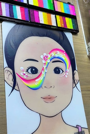 Creative Rainbow Flower Face Painting Ideas for Kids