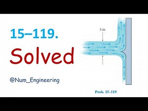15–119. The blade divides the jet of water having | Engineering Dynamics