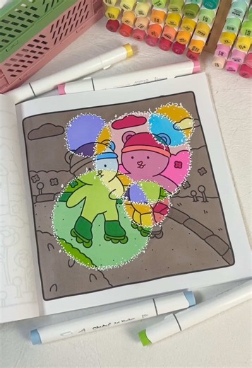 Colorful circles Coloring page🔴💖| Bears Adventures Coloring Book #Gracies #GraciesColoring #Coloring#coloringbook #fyp