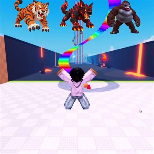 Can you beat this Rainbow Obby? #roblox #usa