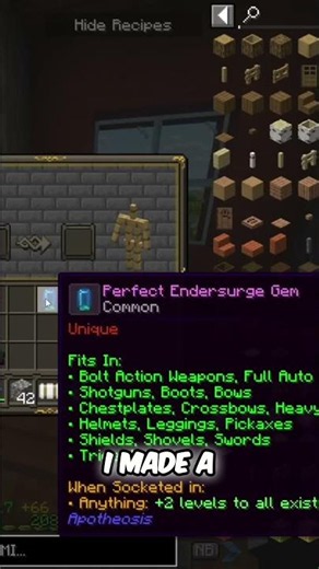 CRAFT INSANE GEAR: Mythic Upgrades & ENDER SURGE Gems! #shorts