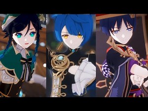 【Genshin Impact MMD】Wiggle wiggle【Venti / Xingqiu / Scaramouche】