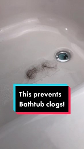 DrainFunnel prevents bathtub hair clogs by sending hair past the drain crossbars. #abba #marriedlife #homeowners #coolgadgets