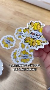 Easy peel stickers with your Cricut! Check out how I made these. For a full tutorial comment EASY PEEL and I’ll send you the link! #cricut #easypeelsticker #cricuttutorials #printthencut #cricutprintthencut #cricuthacks #cricutideas | Corinne Blackstone