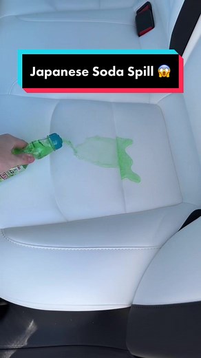 Japanese Soda Spill on White Tesla Seats? No Problem!