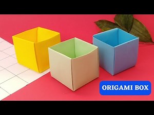 how to make paper box easy step by step | easy square box origami storage box without glue