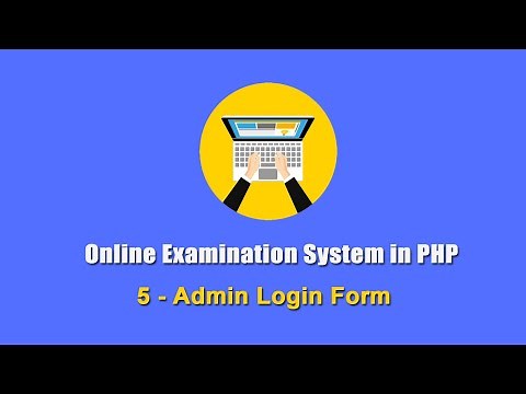 5 - Admin Login Form - Online Examination System in PHP