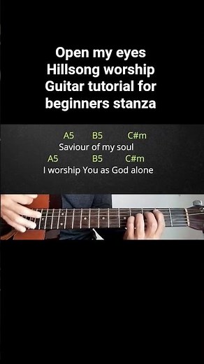 Open my eyes Hillsong worship Guitar tutorial for beginners stanza #ghguitartutorial