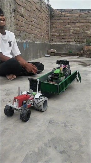 Swaraj 855 Heavy Loading: John Deere & Bulldozer on Trolley 😱 #shorts