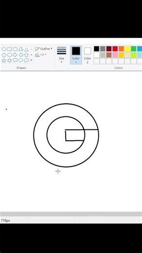 Google logo drawing in MS paint #shortvideo