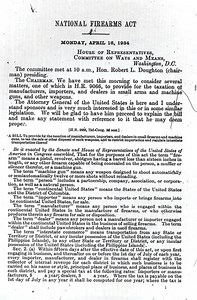 St. Valentine's Day Massacre & GCA of 1934