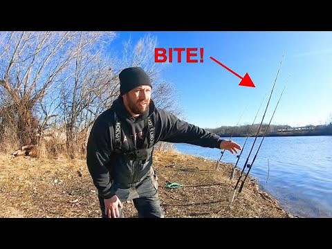 How To Catch LATE Winter Catfish From The BANK!!