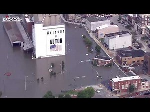 Mississippi River flooding in Alton, Illinois: June 3, 2019