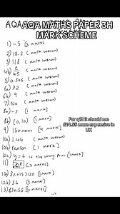 MATHS PAPER 3 AQA MARK SCHEME HIGHER #aqa #gcse #grade9 #maths #2026