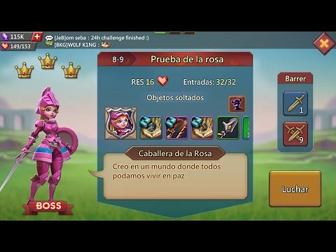 Lords Mobile - Ganamos La Etapa Élite 8-9 Prueba de La Rosa!! (la más difícil para mí)