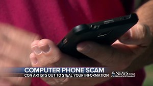 COMPUTER PHONE SCAM: Scammers posing as computer techs may be trying to breach your computer to steal personal information. Rebecca Jarvis with the consumer alert. | ABC World News Tonight with David Muir