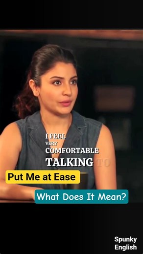 Learn This Natural English Expression Put me at Ease #anushkasharma #bollywoodcelebrities #shortfeed