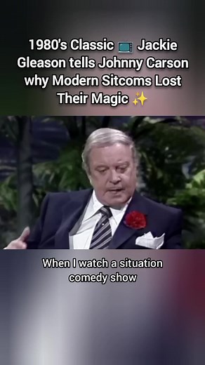 1980's Classic 📺 Jackie Gleason tells Johnny Carson why Modern Sitcoms Lost Their Magic ✨ | History odd