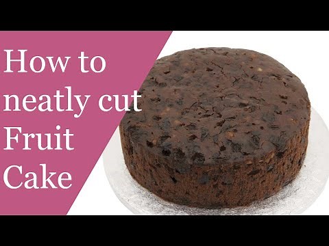 How to neatly cut Fruit Cake