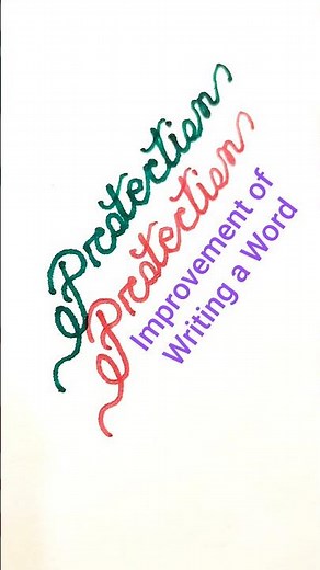 Protection Word Writing | Beautiful Double Pen Calligraphy Art | Handwriting Practice